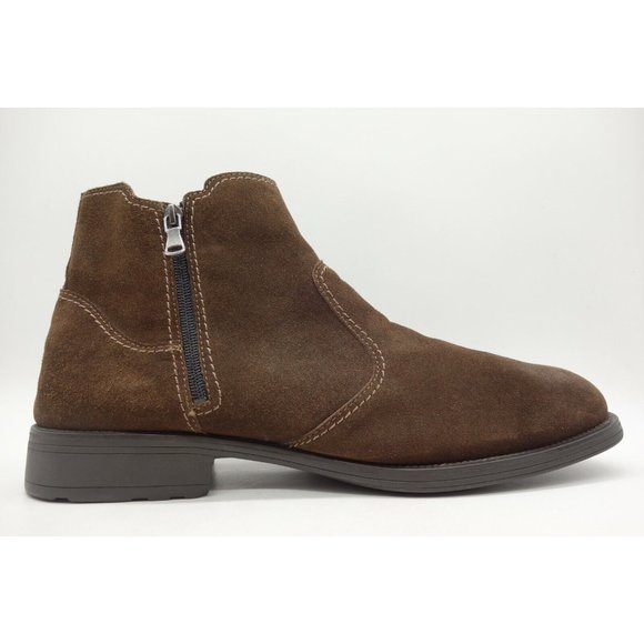 Hush Puppies Brown Leather Zip Up Ankle Boots Shoes Men\'s 15 EW main image 8